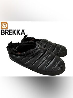 BREKKA QUILTED SLIPPERS BLACK INDOOR OUTDOOR CAMPING UNISEX